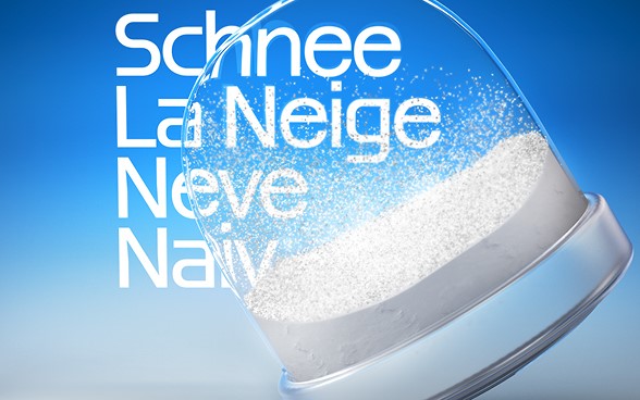 Schnee in der Vitrine